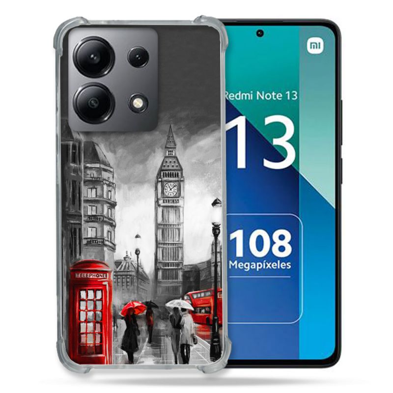 Coque Renforcée Shatterproof Pour Xiaomi Redmi Note 13 4G Voyage Angleterre Londres Vintage