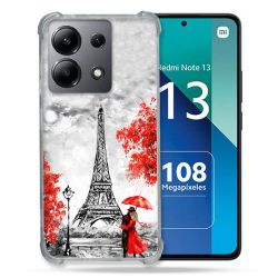 Coque Renforcée Shatterproof Pour Xiaomi Redmi Note 13 4G Voyage France Paris Rouge