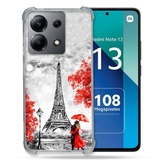 Coque Renforcée Shatterproof Pour Xiaomi Redmi Note 13 4G Voyage France Paris Rouge