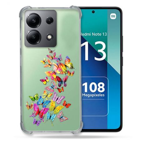 Coque Transparente Pour Xiaomi Redmi Note 13 4G Papillon Multicolore
