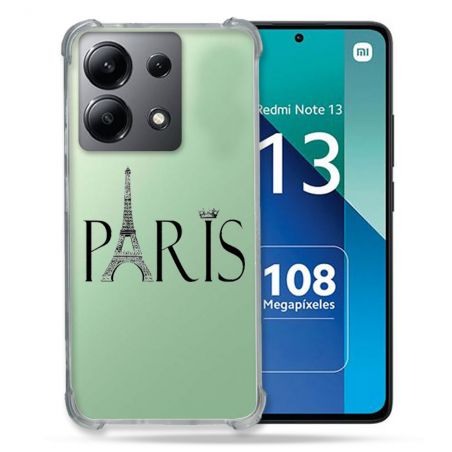 Coque Transparente Pour Xiaomi Redmi Note 13 4G Paris Noir