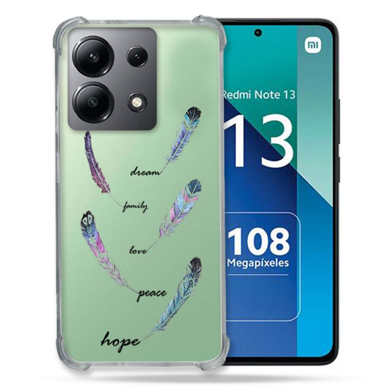 Coque Transparente Pour Xiaomi Redmi Note 13 4G Plume Couleur