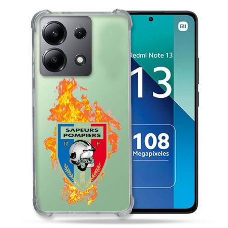 Coque Transparente Pour Xiaomi Redmi Note 13 4G Pompier Feu
