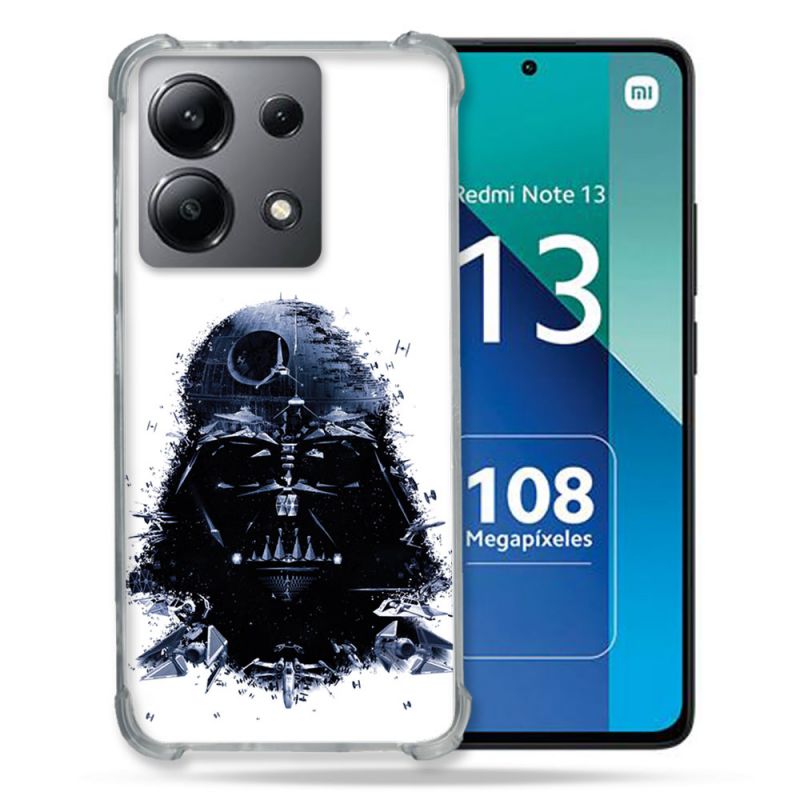 Coque Renforcée Shatterproof Pour Xiaomi Redmi Note 13 4G Star Wars - Dark Vador Blanc