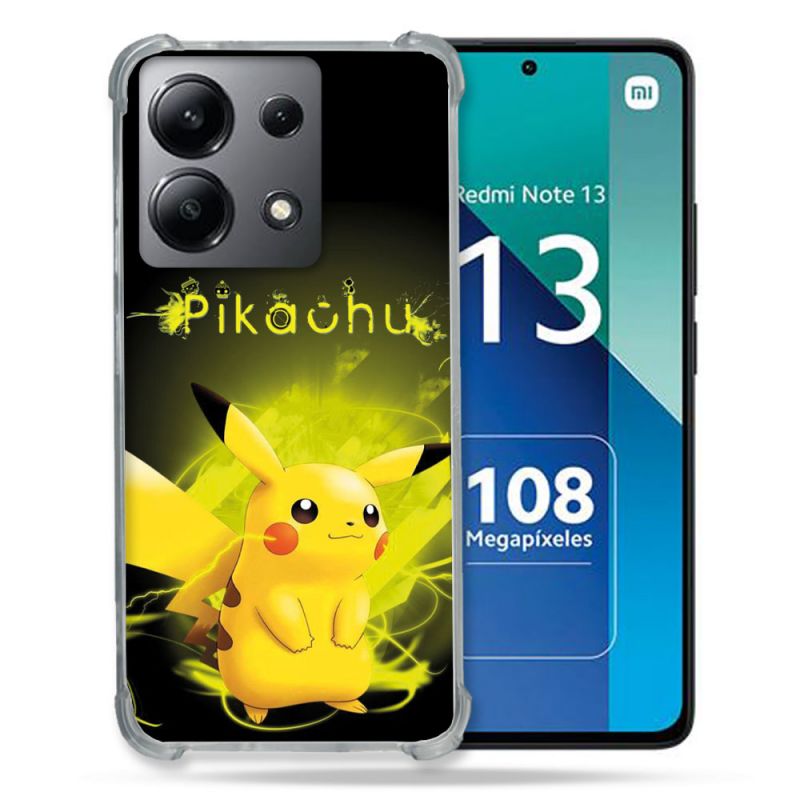 Coque Renforcée Shatterproof Pour Xiaomi Redmi Note 13 4G Pokemon Pikachu Eclair