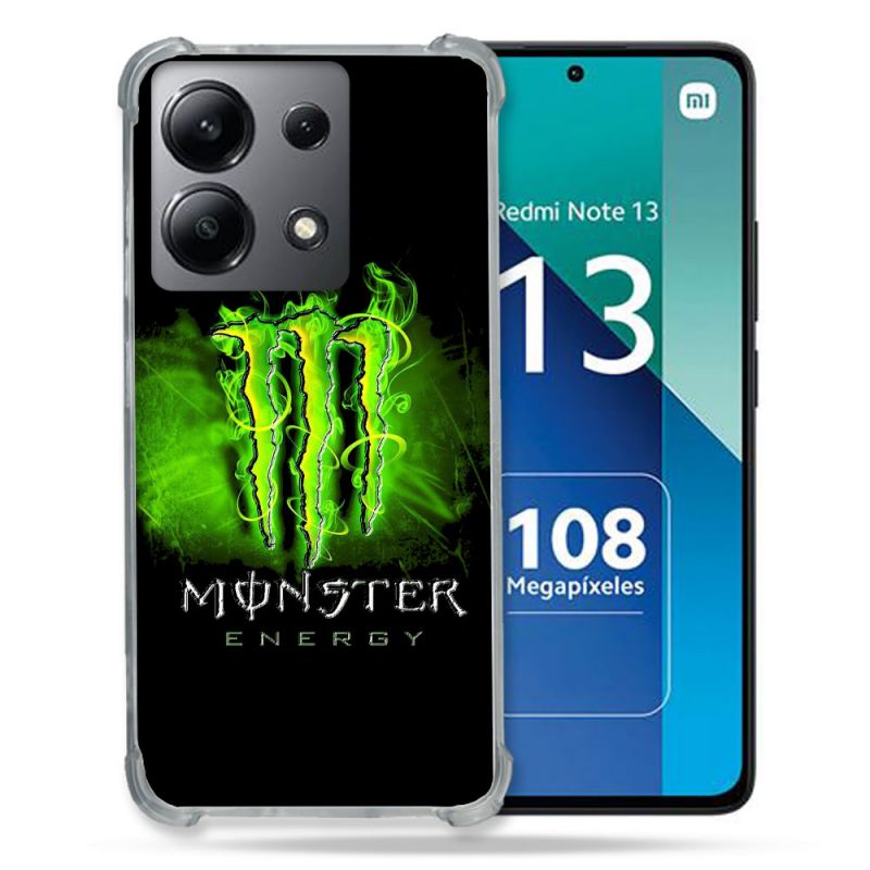 Coque Renforcée Shatterproof Pour Xiaomi Redmi Note 13 4G Monster Energy Vert