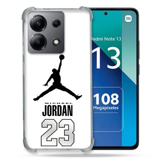 Coque Renforcée Shatterproof Pour Xiaomi Redmi Note 13 4G Jordan 23 Blanc