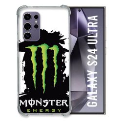 Coque Renforcée En Verre Trempé Compatible Magsafe Pour Samsung Galaxy S24 Ultra Monster Energy Tache