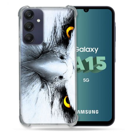 Coque Renforcée Pour Samsung Galaxy A15 4G / 5G Animal Aigle Royal Blanc
