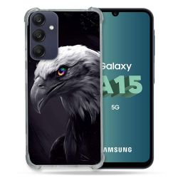 Coque Renforcée Pour Samsung Galaxy A15 4G / 5G Animal Aigle Royal Noir