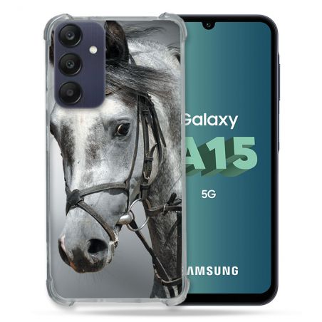 Coque Renforcée Pour Samsung Galaxy A15 4G / 5G Animal Cheval Blanc