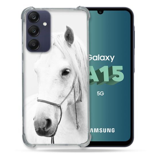 Coque Renforcée Pour Samsung Galaxy A15 4G / 5G Animal Cheval Cristal