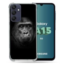 Coque Renforcée Pour Samsung Galaxy A15 4G / 5G Animal Gorille Noir
