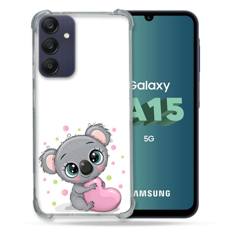 Coque Renforcée Pour Samsung Galaxy A15 4G / 5G Animal Koala Cœur