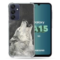 Coque Renforcée Pour Samsung Galaxy A15 4G / 5G Animal Loup Hurlement