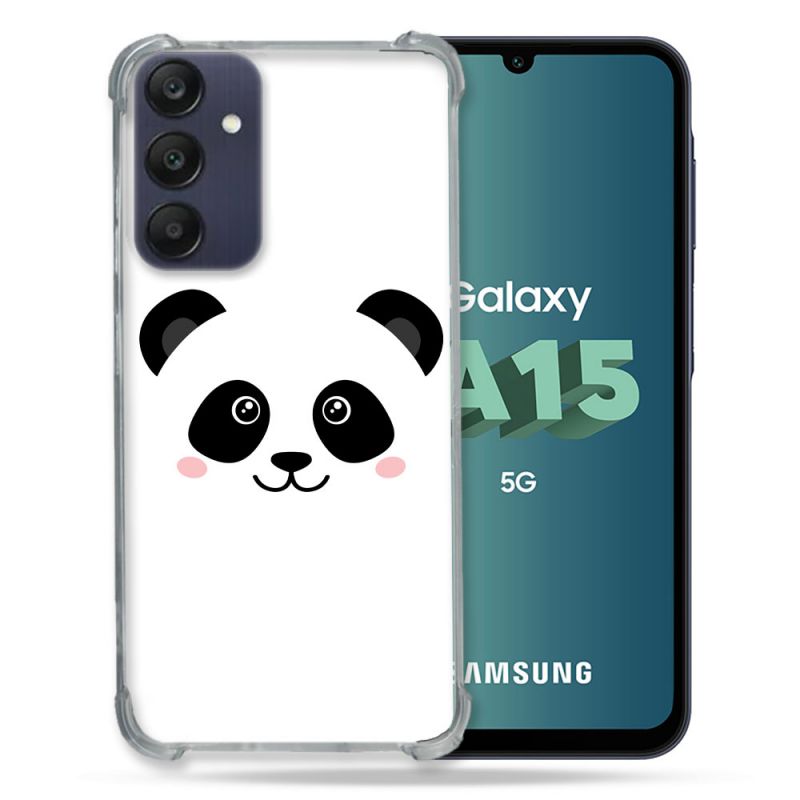Coque Renforcée Pour Samsung Galaxy A15 4G / 5G Animal Panda Blanc