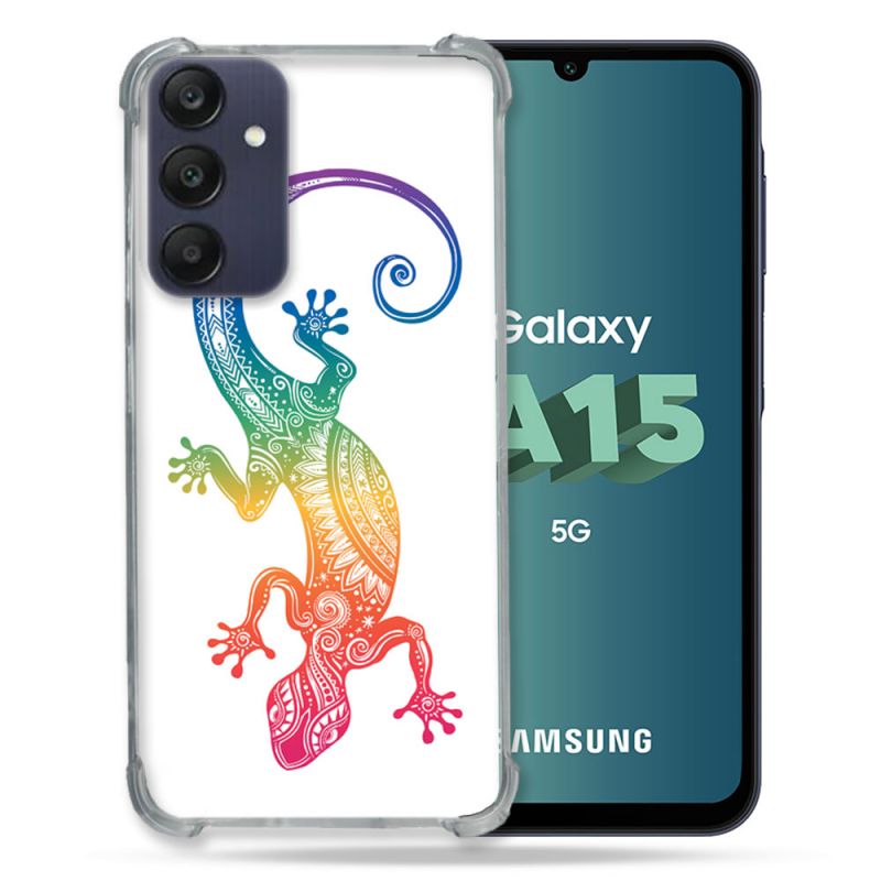 Coque Renforcée Pour Samsung Galaxy A15 4G / 5G Animal Salamandre Color