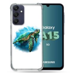 Coque Renforcée Pour Samsung Galaxy A15 4G / 5G Animal Tortue Blanche multicolore