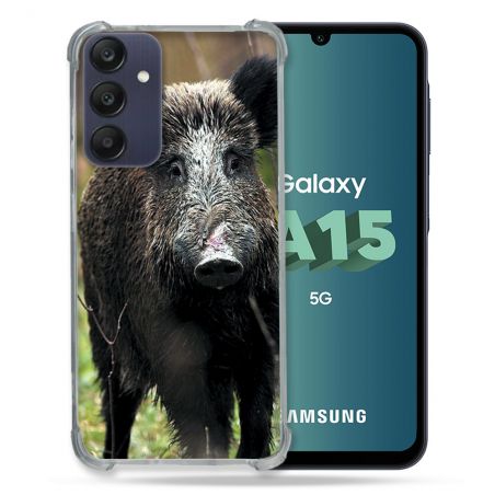 Coque Renforcée Pour Samsung Galaxy A15 4G / 5G Chasse Sanglier bois