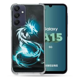 Coque Renforcée Pour Samsung Galaxy A15 4G / 5G Fantastique Dragon Bleu
