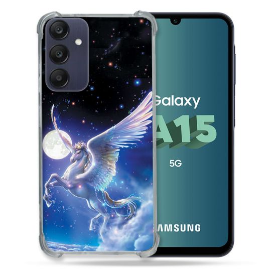 Coque Renforcée Pour Samsung Galaxy A15 4G / 5G Fantastique Licorne Céleste