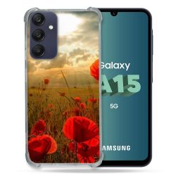 Coque Renforcée Pour Samsung Galaxy A15 4G / 5G Fleur Coquelicot