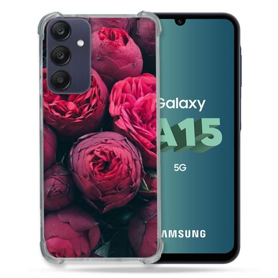 Coque Renforcée Pour Samsung Galaxy A15 4G / 5G Fleur Pivoine
