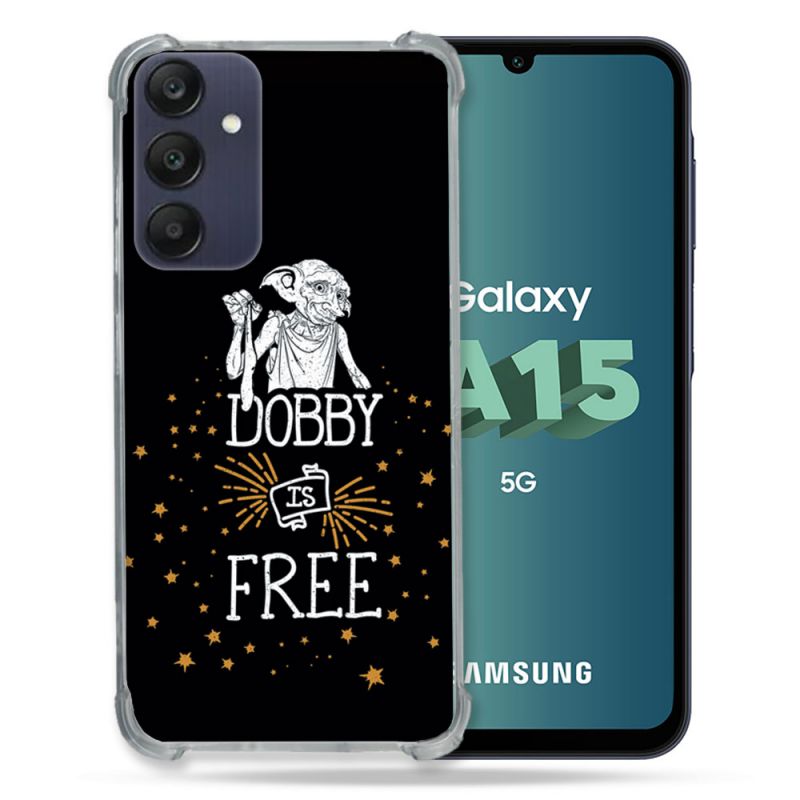 Coque Renforcée Pour Samsung Galaxy A15 4G / 5G Harry Potter Dobby Free Noir