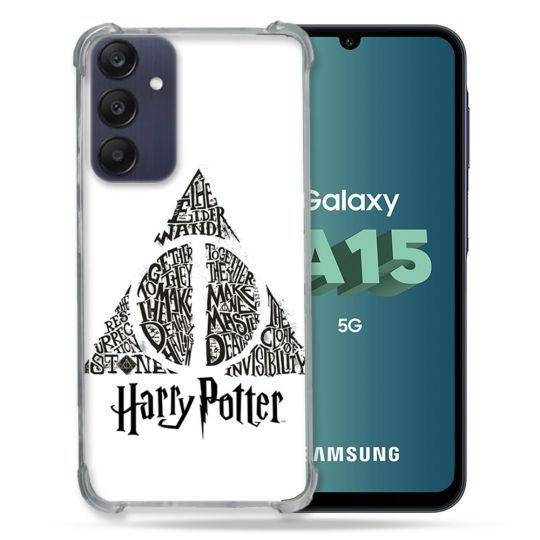 Coque Renforcée Pour Samsung Galaxy A15 4G / 5G Harry Potter Hollows triangle Blanc