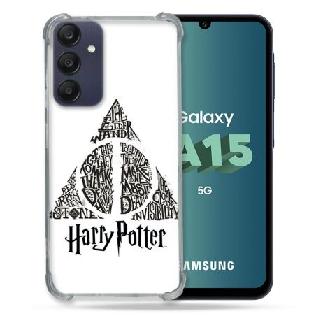 Coque Renforcée Pour Samsung Galaxy A15 4G / 5G Harry Potter Hollows triangle Blanc