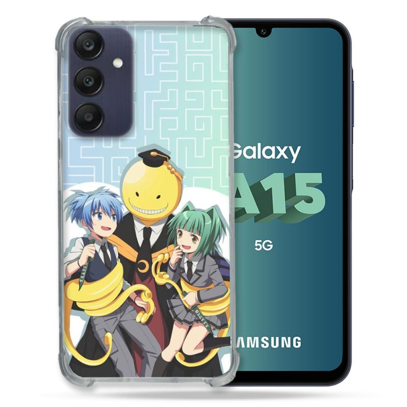 Coque Renforcée Pour Samsung Galaxy A15 4G / 5G Manga Assassination Classroom Kuro Trio