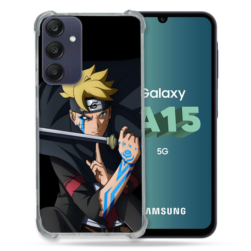 Coque Renforcée Pour Samsung Galaxy A15 4G / 5G Manga Boruto Tatouage