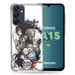 Coque Renforcée Pour Samsung Galaxy A15 4G / 5G Manga Demon Slayer Blanc