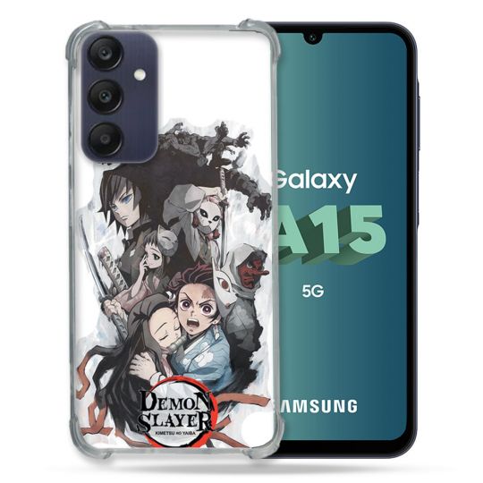 Coque Renforcée Pour Samsung Galaxy A15 4G / 5G Manga Demon Slayer Blanc