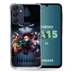 Coque Renforcée Pour Samsung Galaxy A15 4G / 5G Manga Demon Slayer Noir
