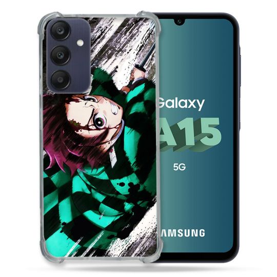 Coque Renforcée Pour Samsung Galaxy A15 4G / 5G Manga Demon Slayer Tanjiro