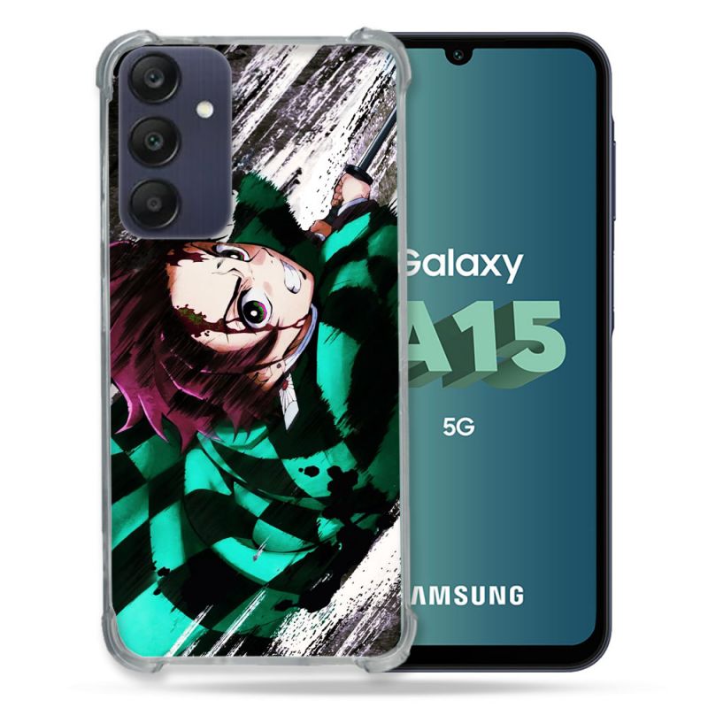 Coque Renforcée Pour Samsung Galaxy A15 4G / 5G Manga Demon Slayer Tanjiro