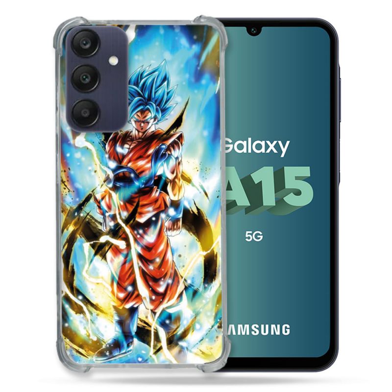 Coque Renforcée Pour Samsung Galaxy A15 4G / 5G Manga Dragon Ball Sangoku Blanc