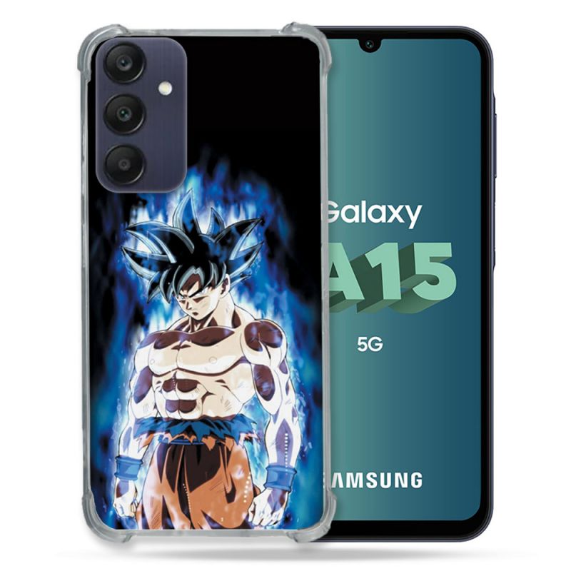 Coque Renforcée Pour Samsung Galaxy A15 4G / 5G Manga Dragon Ball Sangoku Noir