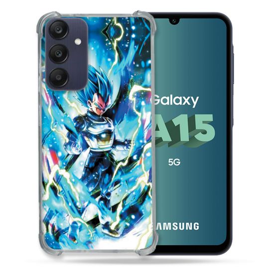 Coque Renforcée Pour Samsung Galaxy A15 4G / 5G Manga Dragon Ball Vegeta Bleu