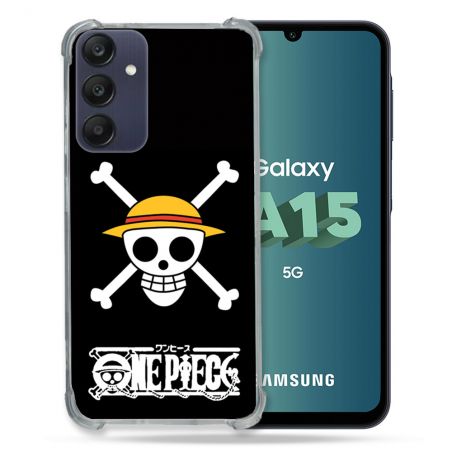 Coque Renforcée Pour Samsung Galaxy A15 4G / 5G Manga One Piece Tete de Mort