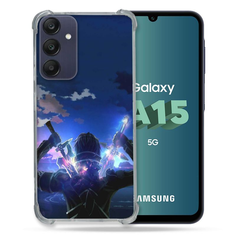 Coque Renforcée Pour Samsung Galaxy A15 4G / 5G Manga SAO sword Art Online Epee