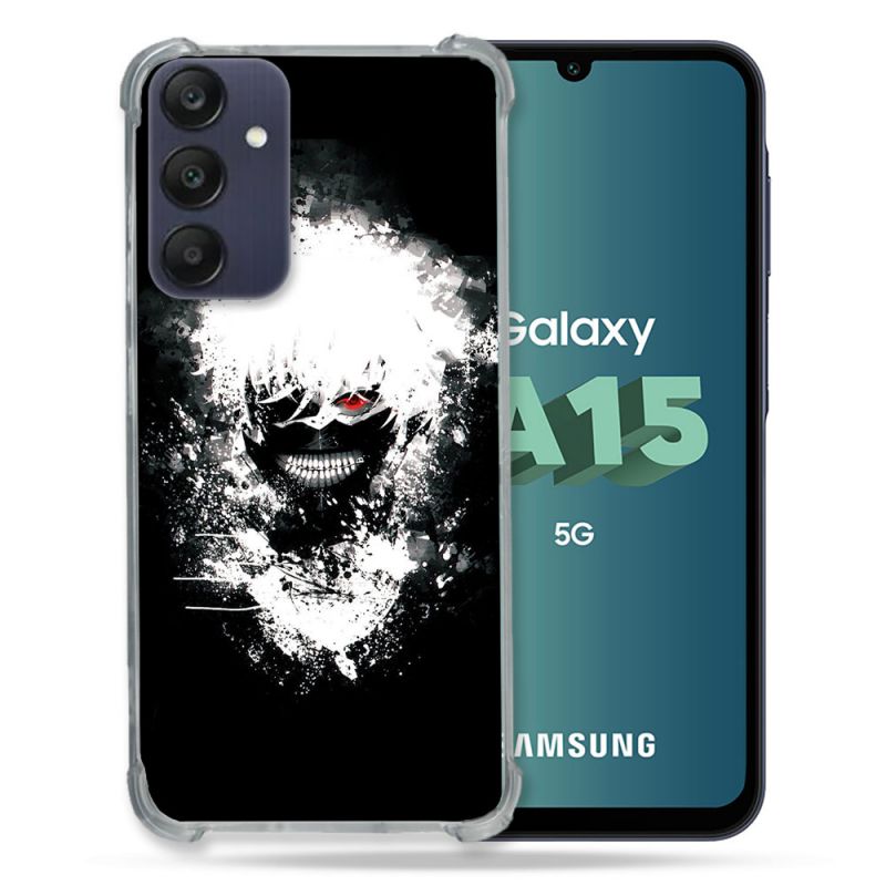 Coque Renforcée Pour Samsung Galaxy A15 4G / 5G Manga Tokyo Ghoul Kaneki Tag