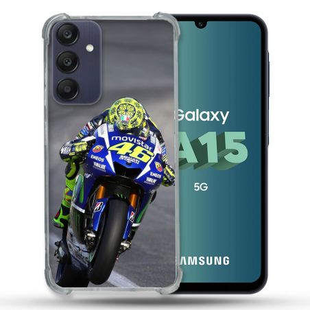 Coque Renforcée Pour Samsung Galaxy A15 4G / 5G Moto Course GP Wheeling 46