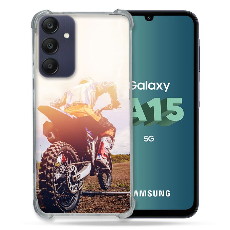 Coque Renforcée Pour Samsung Galaxy A15 4G / 5G Moto Cross Soleil