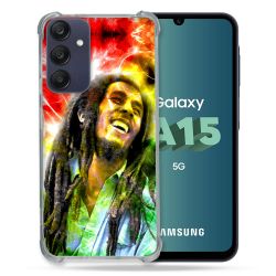 Coque Renforcée Pour Samsung Galaxy A15 4G / 5G Musique Bob Marley Color