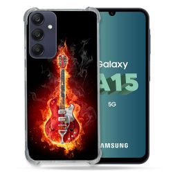 Coque Renforcée Pour Samsung Galaxy A15 4G / 5G Musique Guitare Electrique