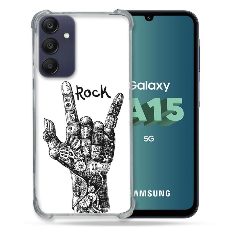 Coque Renforcée Pour Samsung Galaxy A15 4G / 5G Musique Rock Main