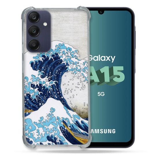 Coque Renforcée Pour Samsung Galaxy A15 4G / 5G Peinture La Grande Vague