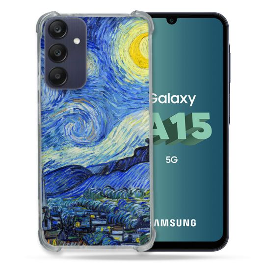 Coque Renforcée Pour Samsung Galaxy A15 4G / 5G Peinture La nuit étoilée